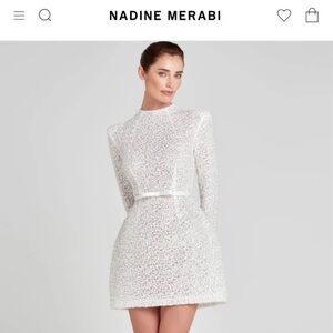 NADINE MERABI Edie White Dress (XXL-US 14)